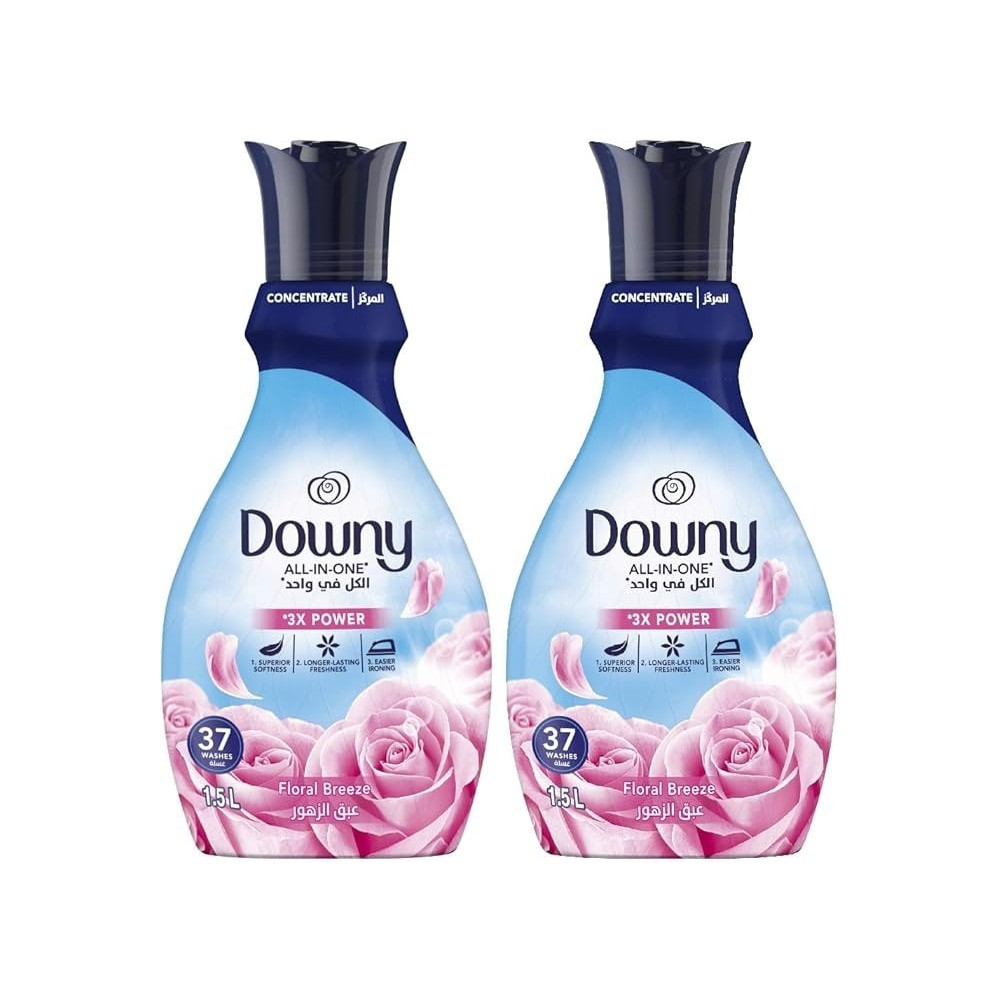 Downy Concentrate Fabric Softener, Floral Breeze, 1.5 Litre, Pack Of 2