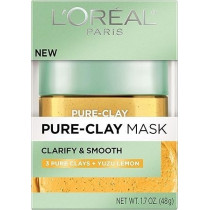 L'Oreal Paris Pure Clay Yellow Face Mask With Yuzu Lemon, 50 Ml
