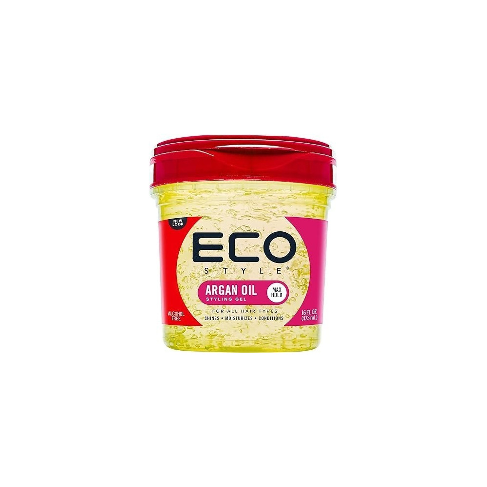Eco Style Paraben-Free, Sulphate-Free Hair Styling Gel With Moroccan Argan Oil, 473 ml
