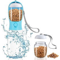 MorFez 2 in 1 Portable Water Bottle For Dogs, Blue