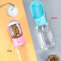 MorFez 2 in 1 Portable Water Bottle For Dogs, Blue