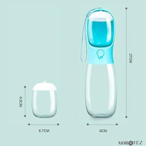 MorFez 2 in 1 Portable Water Bottle For Dogs, Blue
