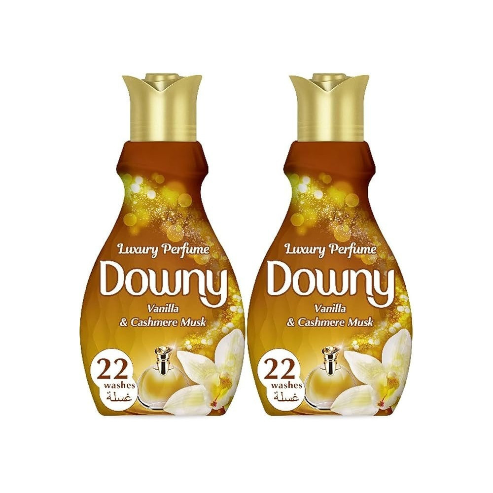 Downy Perfume Collection, Concentrate Fabric Softener, Feel Luxurious, Vanilla And Cashmere Musk, 2 x 0.88L