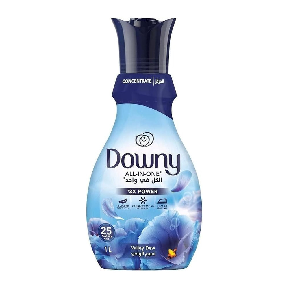 Downy Concentrate Fabric Softener Valley Dew, 3 x 1L