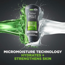 Dove Men Plus Care Body Wash Extra Fresh 4 Count For Mens Skin Care Body Wash Effectively Washes Away Bacteria While Nourishing Your Skin, 4 x 532 Ml