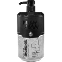 Nishman Shaving Gel 04 With Metering Pump For Men, Fresh Active Easy, Refreshing, Smooth Shave For Skin Types, 1000 Ml
