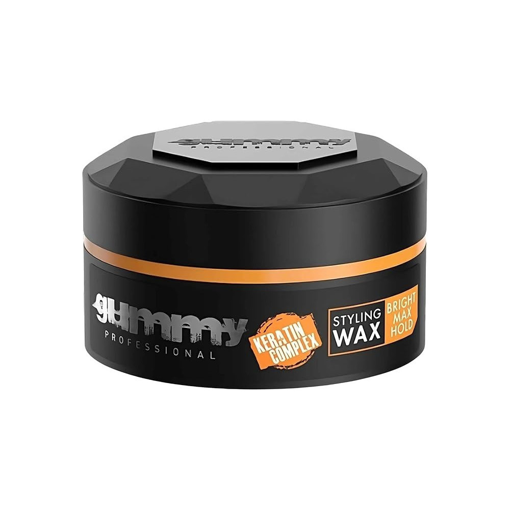 Gummy Hair Styling Wax Bright Finish Melon Scent, Orange, Sweet Melon, 150 Ml