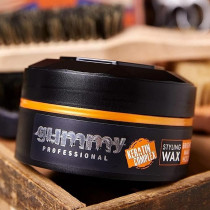 Gummy Hair Styling Wax Bright Finish Melon Scent, Orange, Sweet Melon, 150 Ml