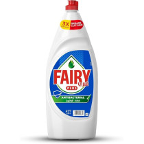 Fairy Plus Antibacterial Dishwashing Liquid Soap, With Alternative Power To Bleach, 1.25L