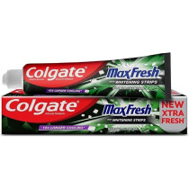 Colgate Max Fresh Toothpaste, With Whitening Strips, Bamboo Charcoal Toothpaste 100 Ml