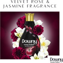 Downy Perfume Collection Concentrate Fabric Softener Feel Elegant, Velvet Rose And Jasmine, 880Ml