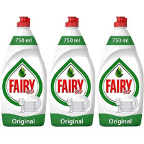 Fairy Original Dishwashing Liquid Soap, 3 x 750 Ml