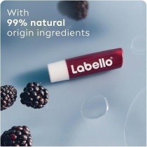 Labello Blackberry Shine Lip Balm, 24H Melt-In Moisture, With Shea Butter And Natural Oils Enriched With Vitamins, With Natural Ingredients, Mineral Oil Free, Vegan, 4.8G
