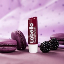 Labello Blackberry Shine, Lip Balm With A Delicate Red Shine And Shimmer Pigments, Lip Care Without Mineral Oils, Pack Of 6, 4.8 G