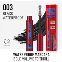 Rimmel London Wonder Volume Thrill Seeker, 001 Black, Waterproof Mascara, Volumising Mascara, Smudge-Proof, Clump-Proof, Flake-Proof, 24-Hour Wear, 8Ml