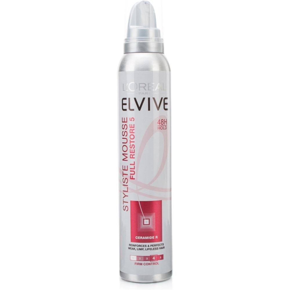 L’Oreal Paris Elvive Styliste Mousse Full Restores, Hold Firm, 200Ml