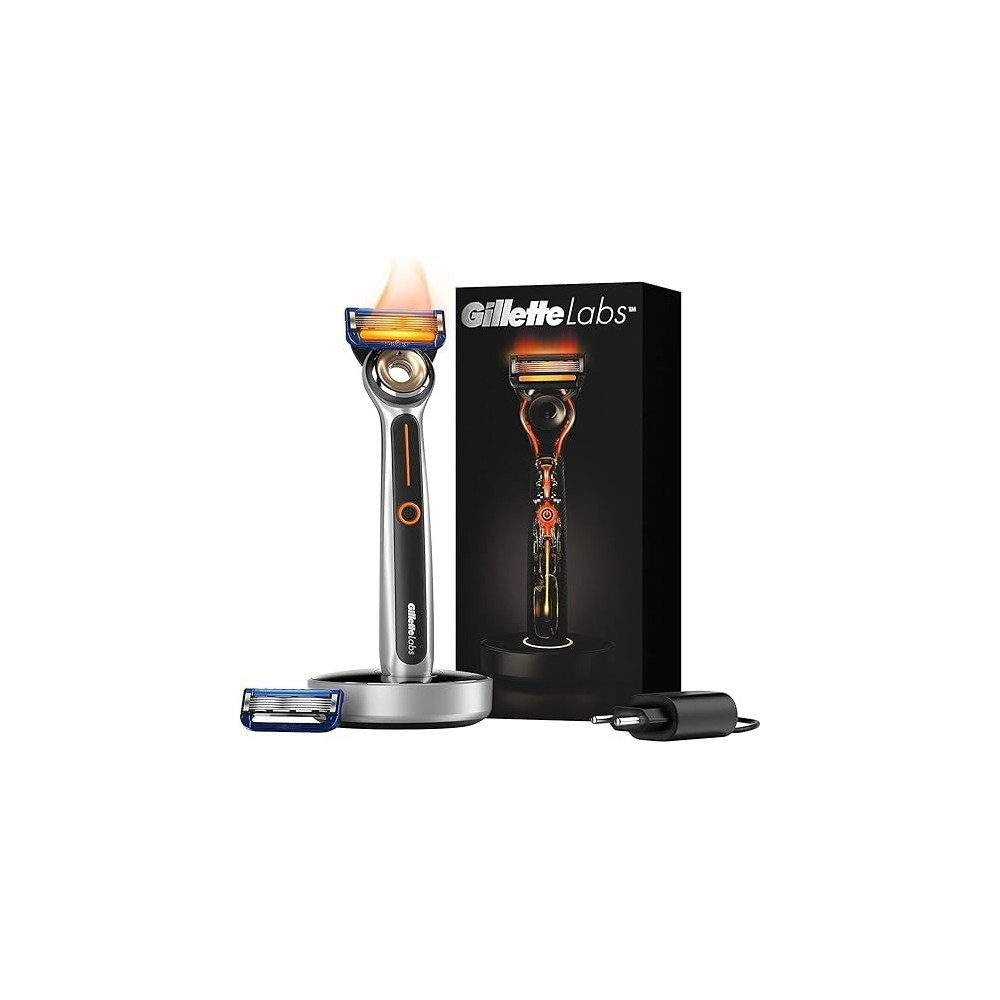 Gillette Labs Heated Razor For Men Starter Kit, Black