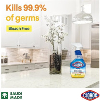 Clorox Kitchen Spray Cleaner Lemon, Bleach Free, Kills 99.9Percentage Of Germs, 100Percentage Grease And Grime Remover, 750Ml