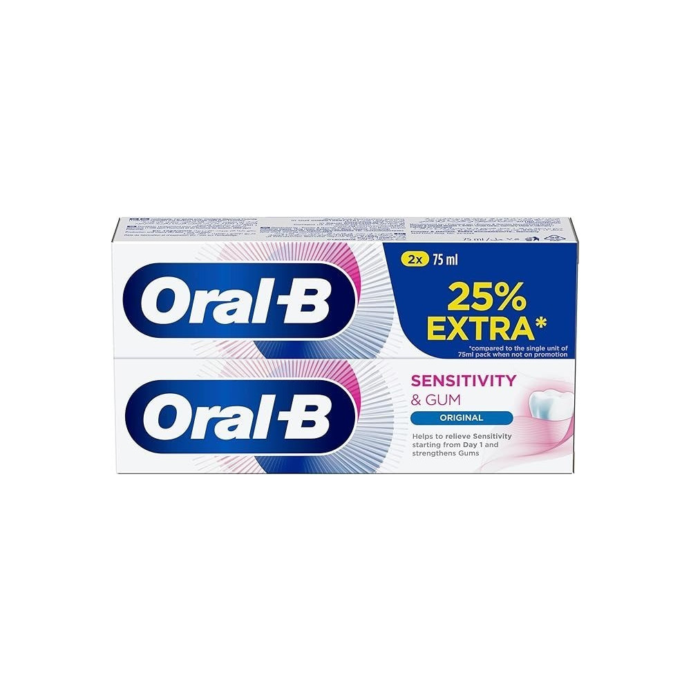 Oral-B Sensitivity And Gum Original Toothpaste, Activcalm Technology, 2 x 75 Ml
