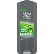 Dove Men Plus Care 3-In-1 Shower Gel Extra Fresh Shower Bath For Body, Face And Hair With 24 Hours Care Effect, 400 Ml