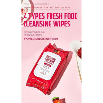 Farmskin Freshfood For Skin Facial Cleansing Wipes Makeup Daily Remover Pomegranate For Dry Skin, 60 Count, Pack Of 2