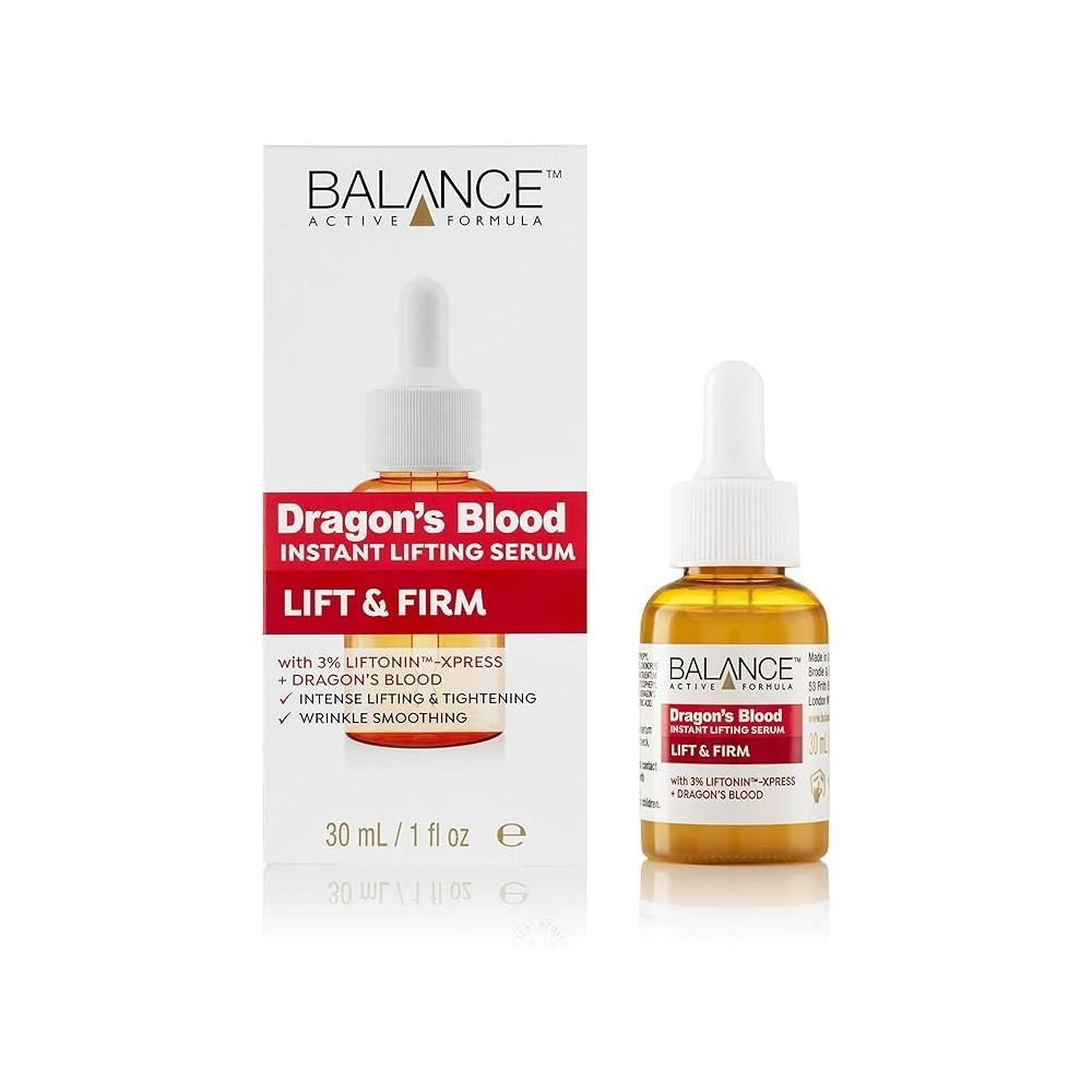 Balance Active Formula Dragons Blood Instant Lifting Serum, Lightweight And Non-Greasy Serum Firmer Looking Skin And Reducing The Appearance Of Wrinkles, 30Ml