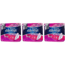 Always Diamond Ultra Thin Large Sanitary Pads With Wings, 7 Count Triple Pack