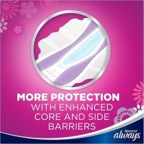 Always Diamond Ultra Thin Large Sanitary Pads With Wings, 7 Count Triple Pack
