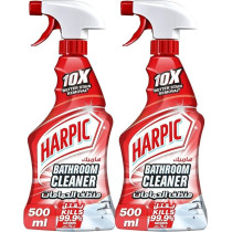 Harpic Bathroom Cleaner Trigger Spray For 10X Better Stain Removal, 500Ml, Pack Of 2