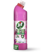 Jif Power Bleach Bathroom Cleaner, Floral, Kills 99.9 Percent Germs, 750Ml