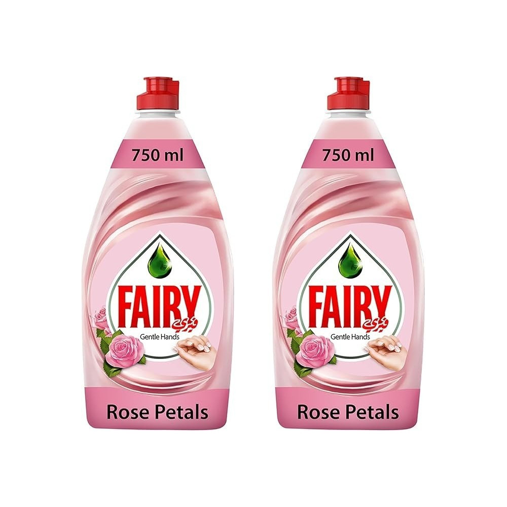 Fairy Gentle Hands, Rose Petals, Dishwashing Liquid Soap, 2 X 750Ml