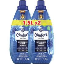 Comfort Concentrated Fabric Softener, Iris And Jasmine, For Long-Lasting Fragrance, 2 X 1.5L