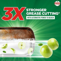 Fairy Max Plus Fruity Green Dishwashing Liquid Soap With Alternative Power To Bleach, 2 X 600Ml