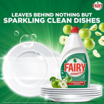 Fairy Max Plus Fruity Green Dishwashing Liquid Soap With Alternative Power To Bleach, 2 X 600Ml