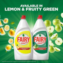 Fairy Max Plus Fruity Green Dishwashing Liquid Soap With Alternative Power To Bleach, 2 X 600Ml