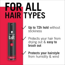 Taft Lacquer Black Hair Spray, 250 Ml