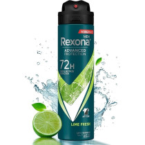 Rexona Men Antiperspirant Deodorant Spray, 48 Hour Sweat And Odor Protection, Lime Fresh, With Motion Sense Technology, 150Ml