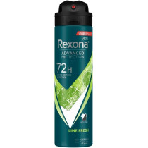 Rexona Men Antiperspirant Deodorant Spray, 48 Hour Sweat And Odor Protection, Lime Fresh, With Motion Sense Technology, 150Ml