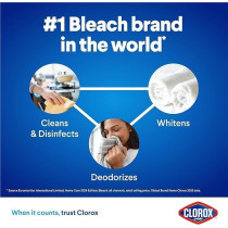 Clorox Platinum Bleach, Crisp Lemon, Upgrade Your Clean With A New Multi-Benefit, No Splash Thick Bleach Liquid Formula, 1.89L