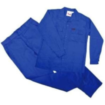Abbas Ali Twill Cotton Blue Paint Shirt, Medium