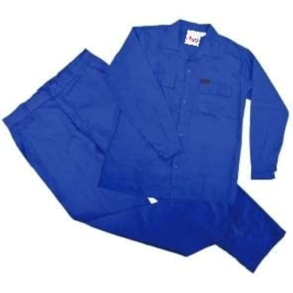 Abbas Ali Twill Cotton Blue Paint Shirt, Medium