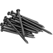 Abbas Ali 100 Piece Steel Nail Set, Black, 50x3mm with Claw Hammer