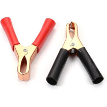 Abbas Ali Test Clamp with Alligator Clips, 50 AMP, Red/Black