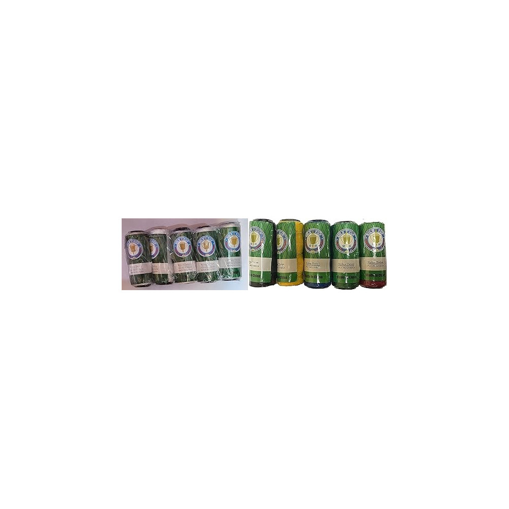 Abbas Ali Gold Cup Nylon Twine Multicolour Thread, Line Dori, 120g, Set of 5, White