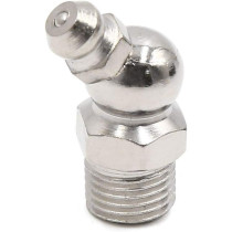 Generic 10Pcs M10 x 1 Nickel Plated 45 Degree Angle Grease Nipple Fittings for Cars