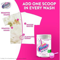 Vanish Oxi Action Crystal White Fabric Stain Remover Powder With Scoop, Ideal For Use In The Washing Machine, 700 G