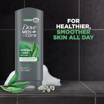 Dove Men And Care Elements Body Wash Mineral And Sage, Effectively Washes Away Bacteria While Nourishing Your Skin, 532Ml