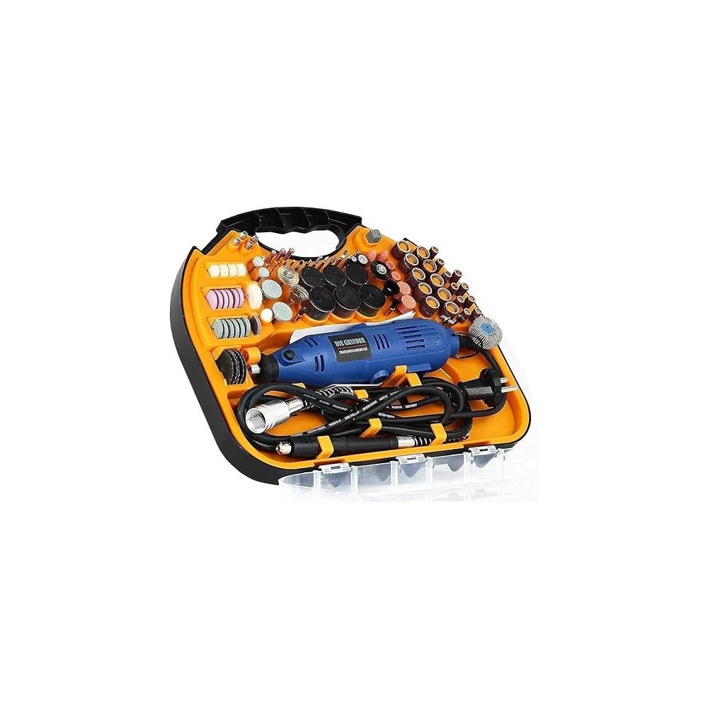 Abbas Ali Die Grinder Tool Kit with Multi Pro Keyless Chuck And Flex Shaft 211pcs Accessories, 130W Variable Speed