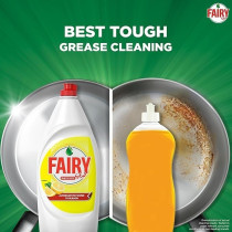 Fairy Max Plus Lemon Dishwashing Liquid With Bleach Alternative Power, 2 X 600Ml
