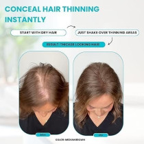 SURETHIK Hair Fibers For Thinning Hair, Building Hair Fibers To Conceal Thinning Hair, Instantly Fuller Looking Hair for Men And Women, Light Brown, 30g, Light Brown